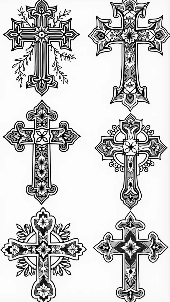 coloriage croix coloriage